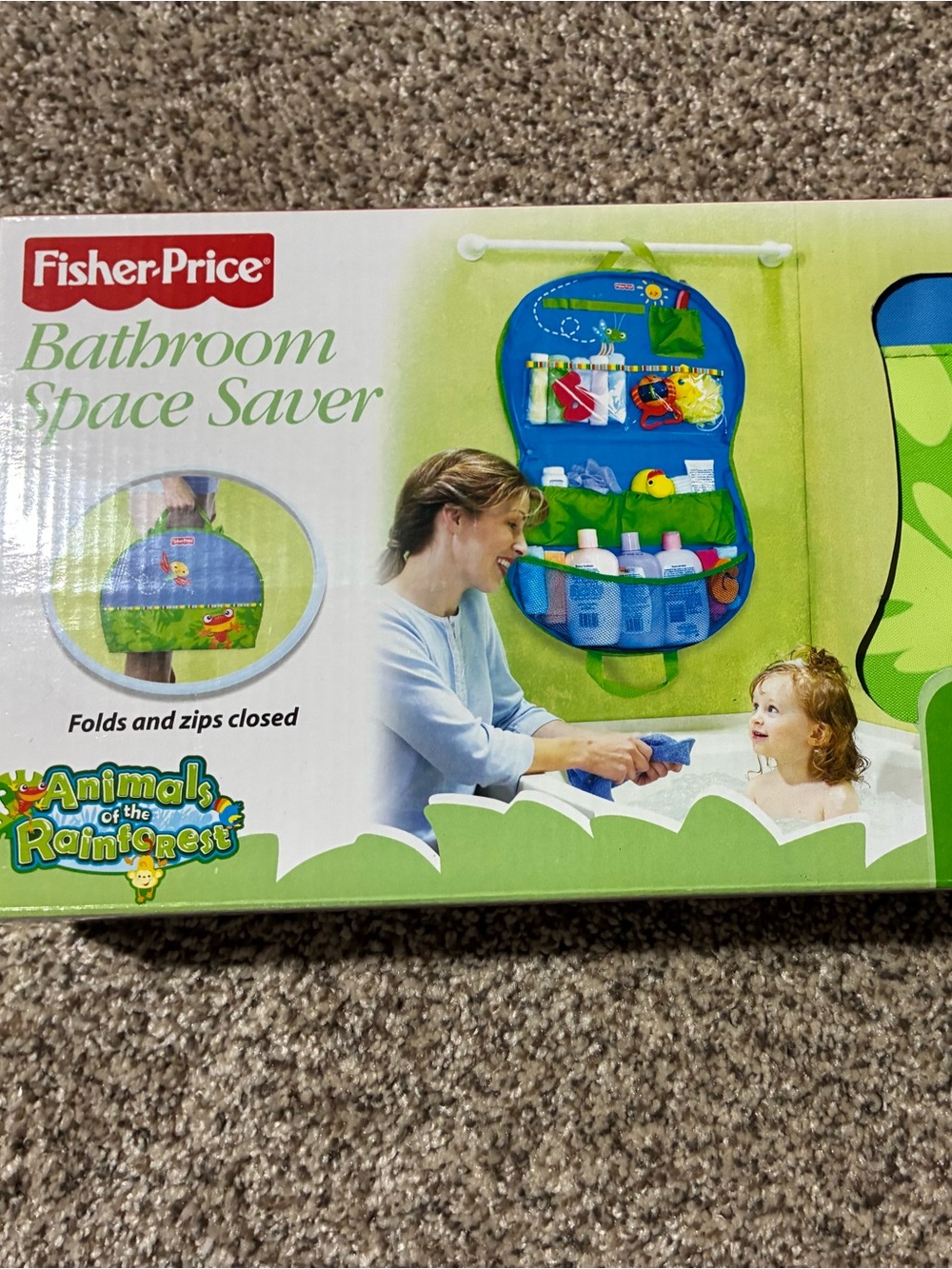 Fisher-Price Blue and Green Bath Organizer with Pockets